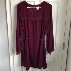Like New Long Sleeve Maroon Dress ✨ Size L